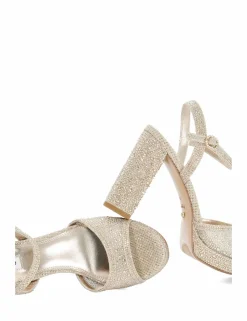 Diamante Platform Almond Toe Sandals
