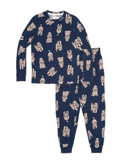 Dog Print Crew Neck Pyjamas (1-12 Yrs)