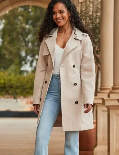Double Breasted Longline Trench Coat