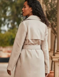 Double Breasted Longline Trench Coat