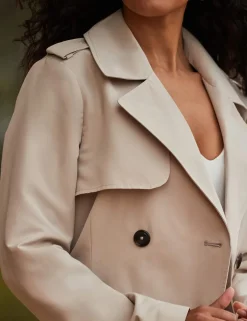 Double Breasted Longline Trench Coat