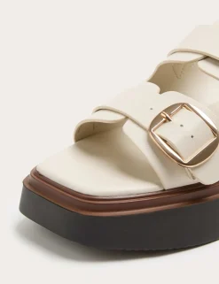 Double Buckle Flatform Mules