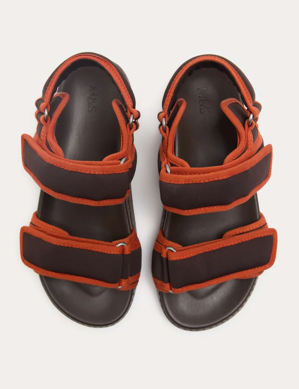 Double Strap Chunky Footbed Sandals