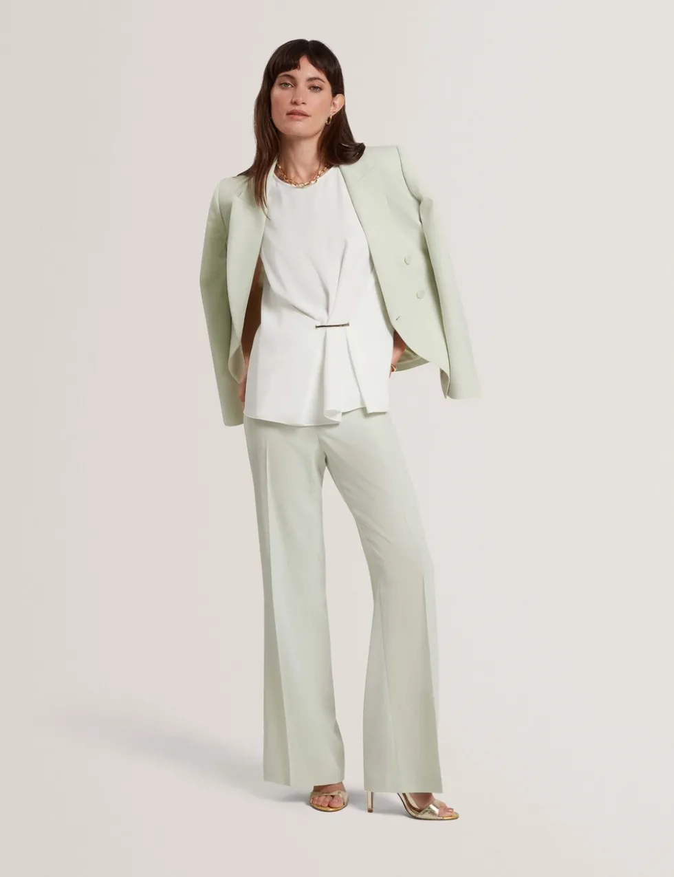 Draped Bar Detail Top