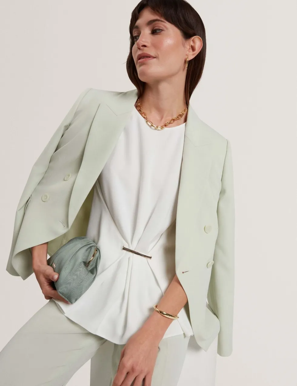 Draped Bar Detail Top