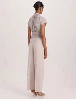 Draped V-Neck Wrap Top