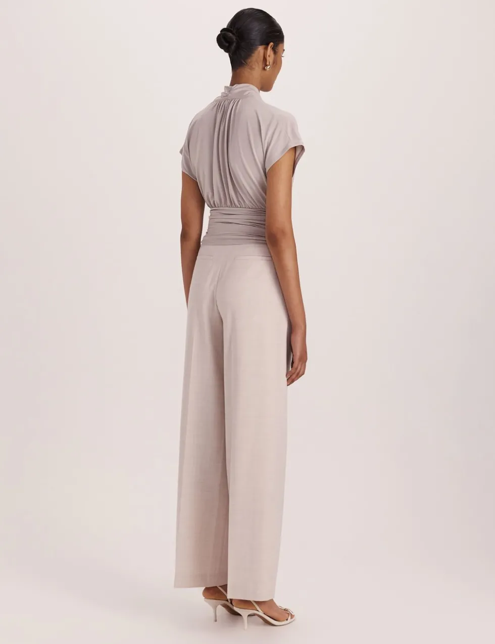 Draped V-Neck Wrap Top