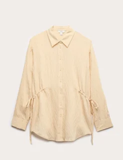 Drawcord Collared Shirt