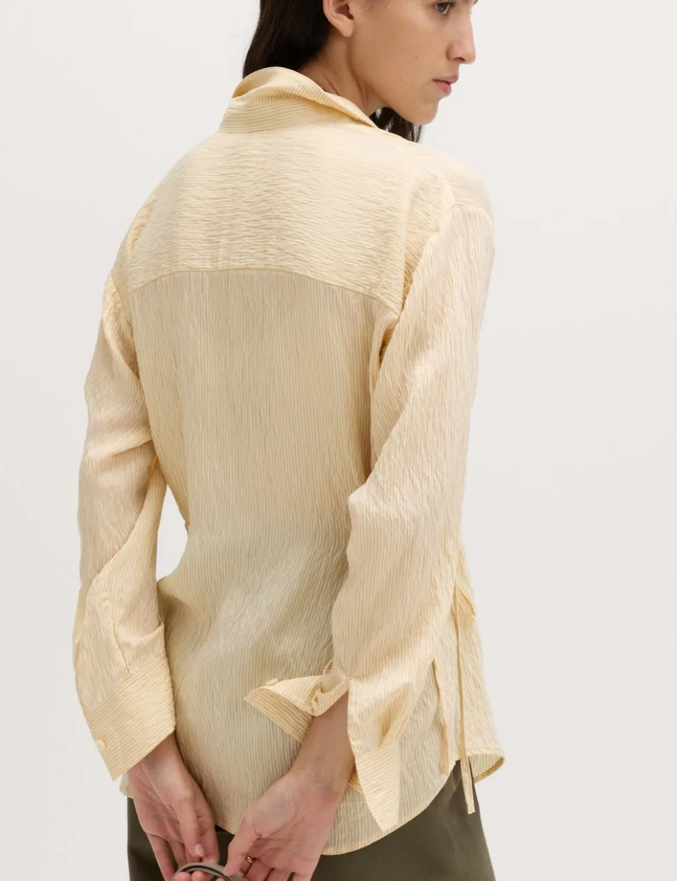 Drawcord Collared Shirt