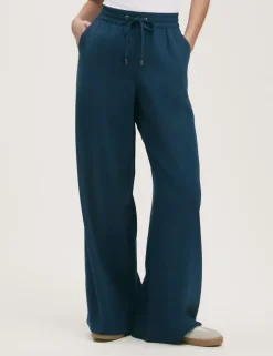 Drawstring Relaxed Wide Leg Trousers