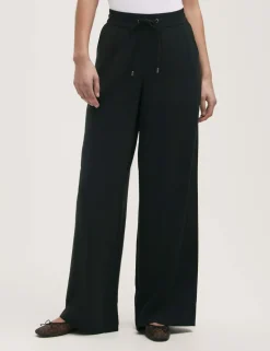 Drawstring Relaxed Wide Leg Trousers