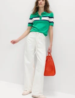 Drawstring Wide Leg Jeans