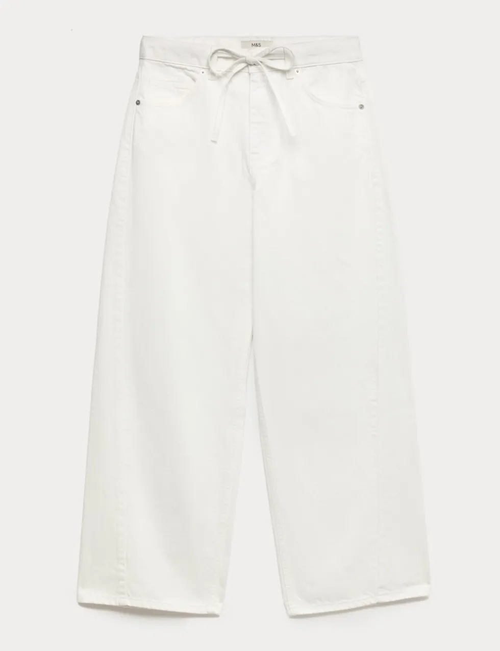 Drawstring Wide Leg Jeans