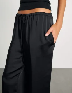 Drawstring Wide Leg Trousers