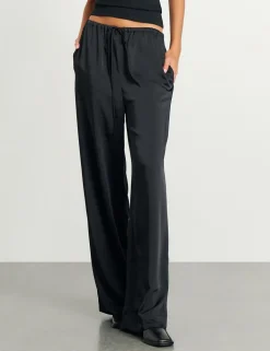 Drawstring Wide Leg Trousers