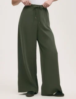 Drawstring Wide Leg Trousers