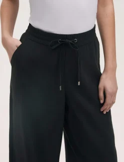 Drawstring Wide Leg Trousers