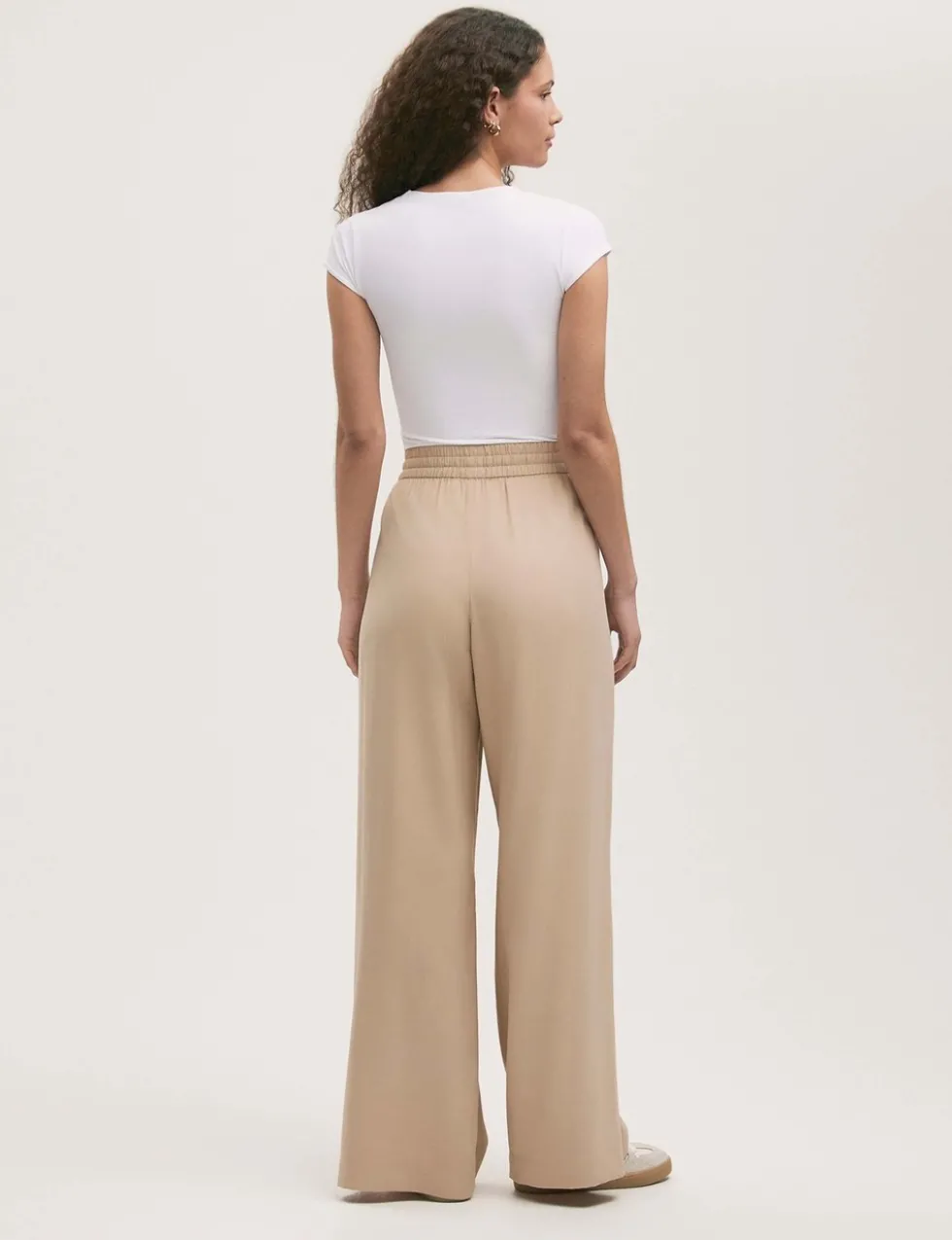 Drawstring Wide Leg Trousers