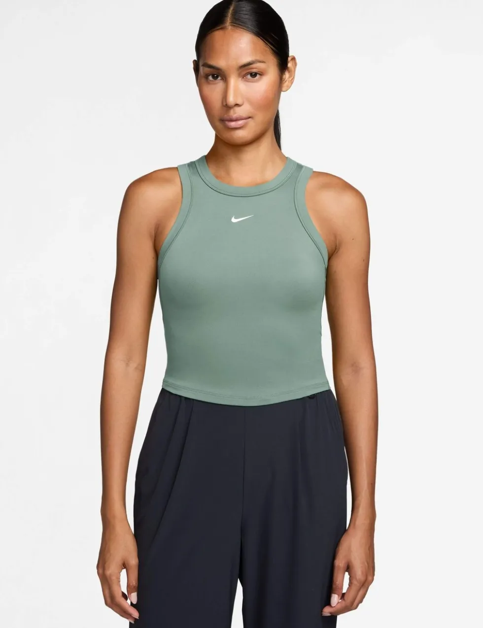 Dri-Fit Fitted Racer Back Crop Tank Top
