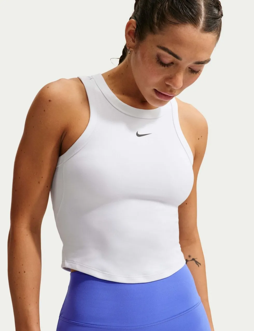 Dri-Fit Fitted Racer Back Crop Tank Top