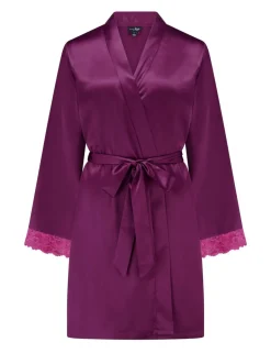 Dusk Lace Trim Dressing Gown