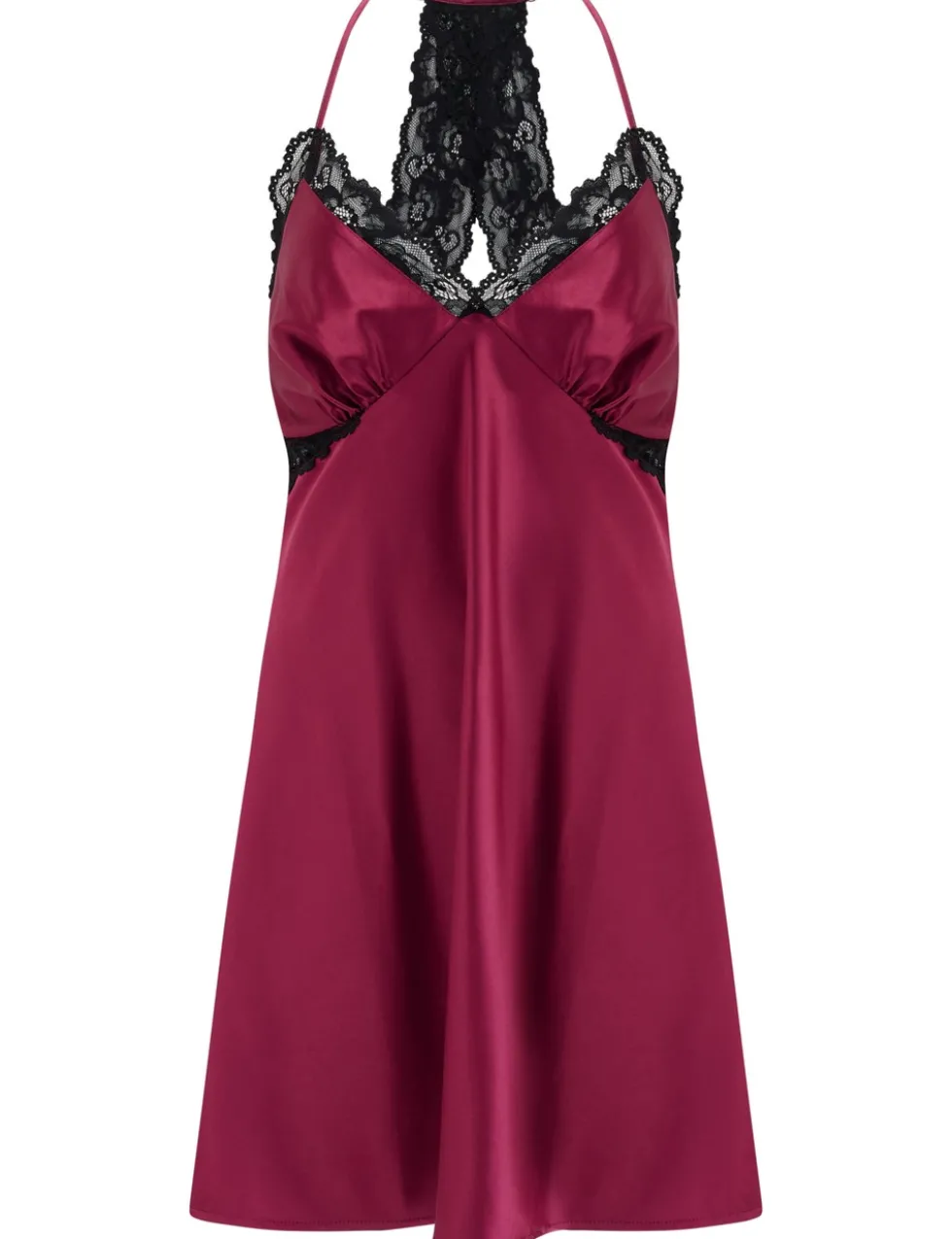 Dusk Satin Lace Trim Strappy Chemise