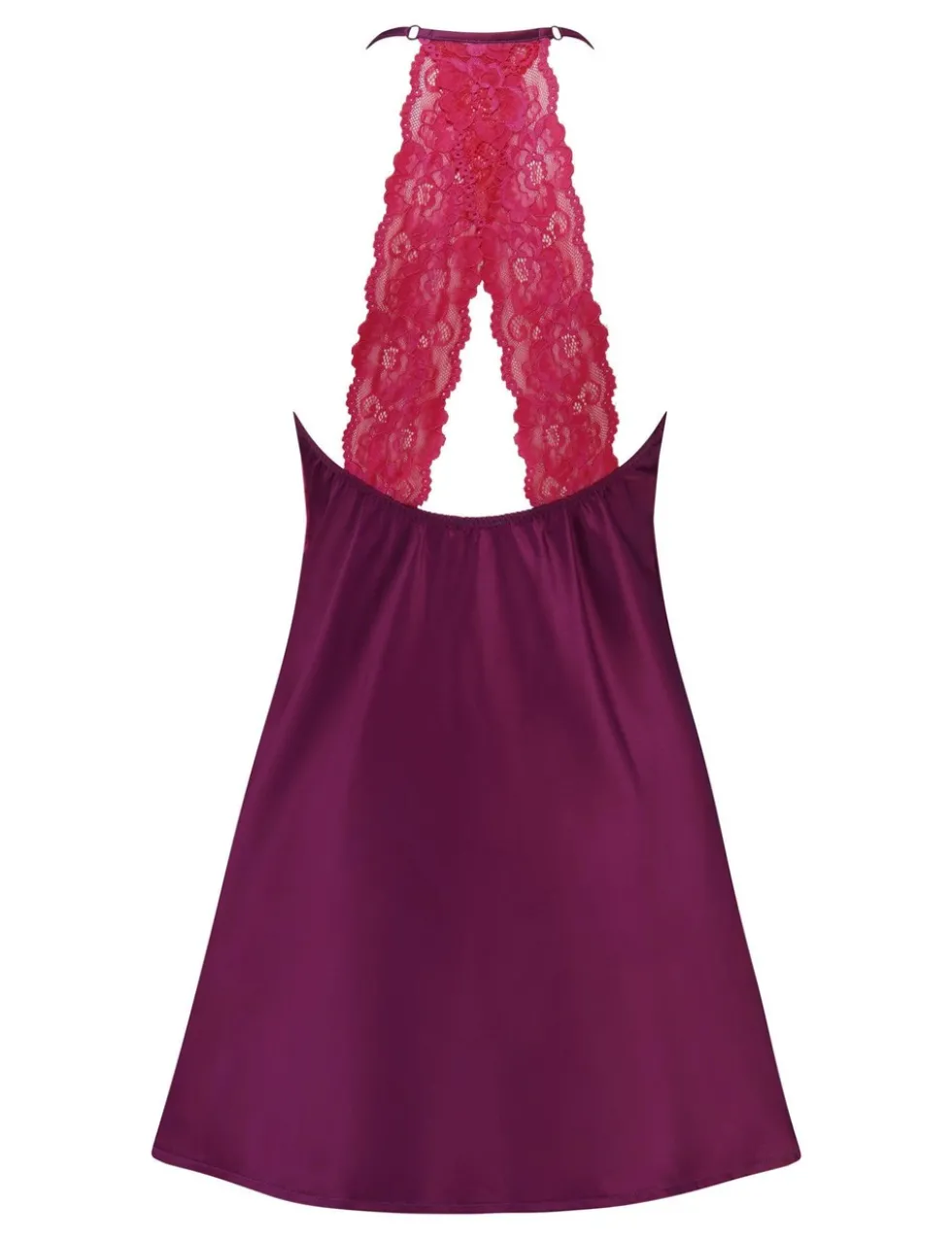 Dusk Satin Lace Trim Strappy Chemise