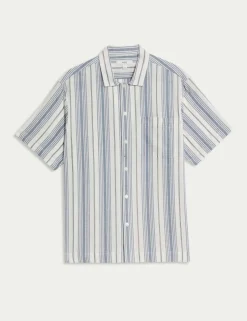 Easy Iron Pure Cotton Striped Shirt