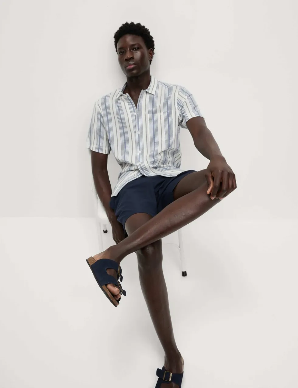 Easy Iron Pure Cotton Striped Shirt