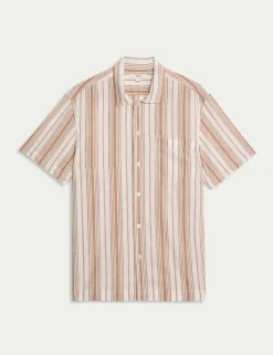 Easy Iron Pure Cotton Striped Shirt