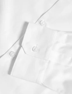 Easy Iron Slim Fit 2 Inch Shorter Cotton Blend Shirt