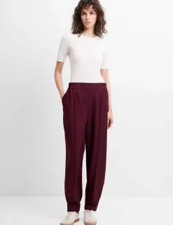 Elasticated Waist Barrel Leg Trousers