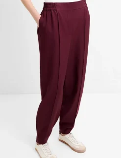 Elasticated Waist Barrel Leg Trousers