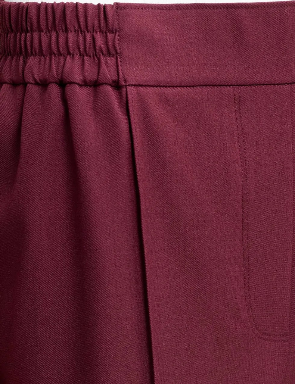 Elasticated Waist Barrel Leg Trousers