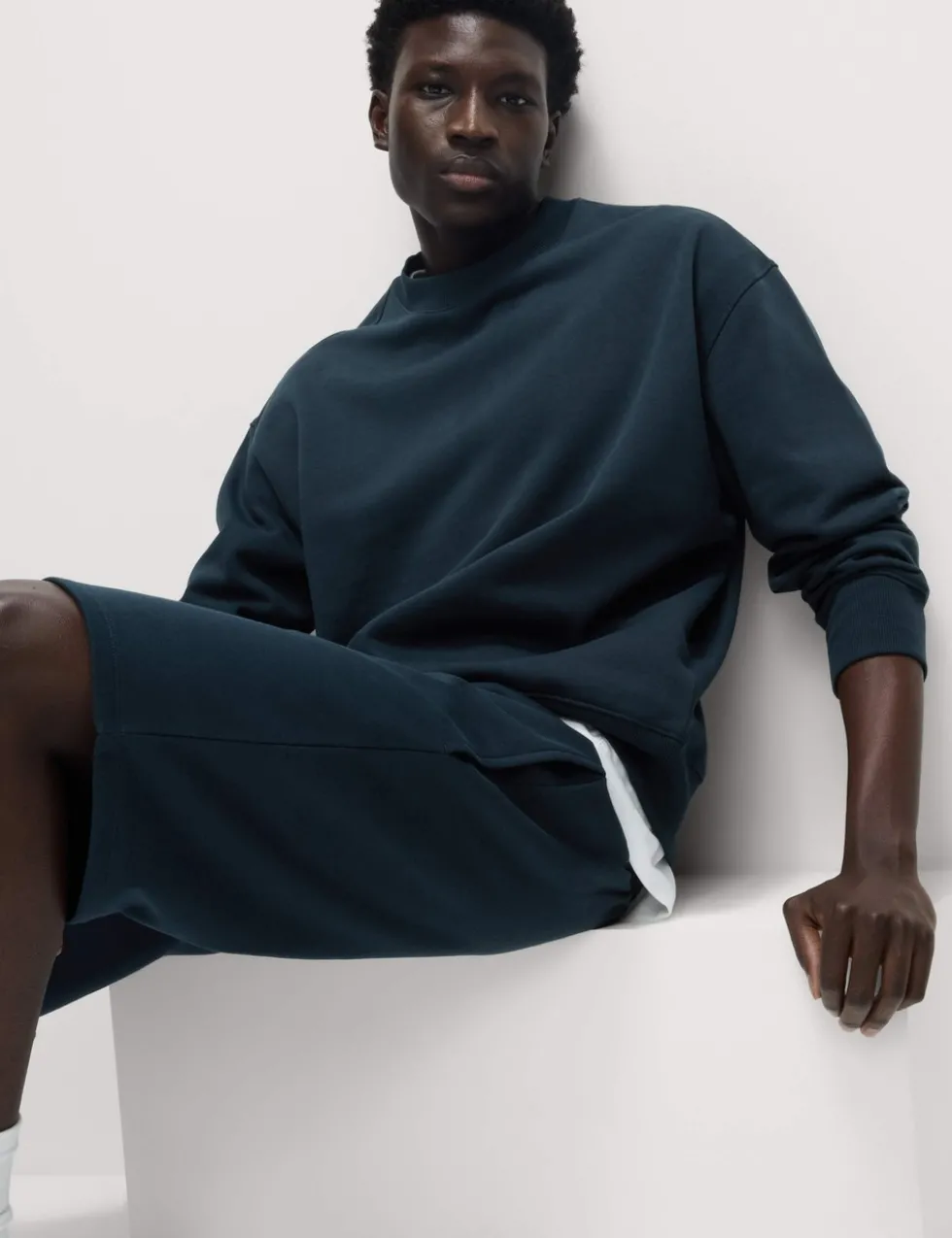 Elasticated Waist Cotton Rich Oversized Shorts