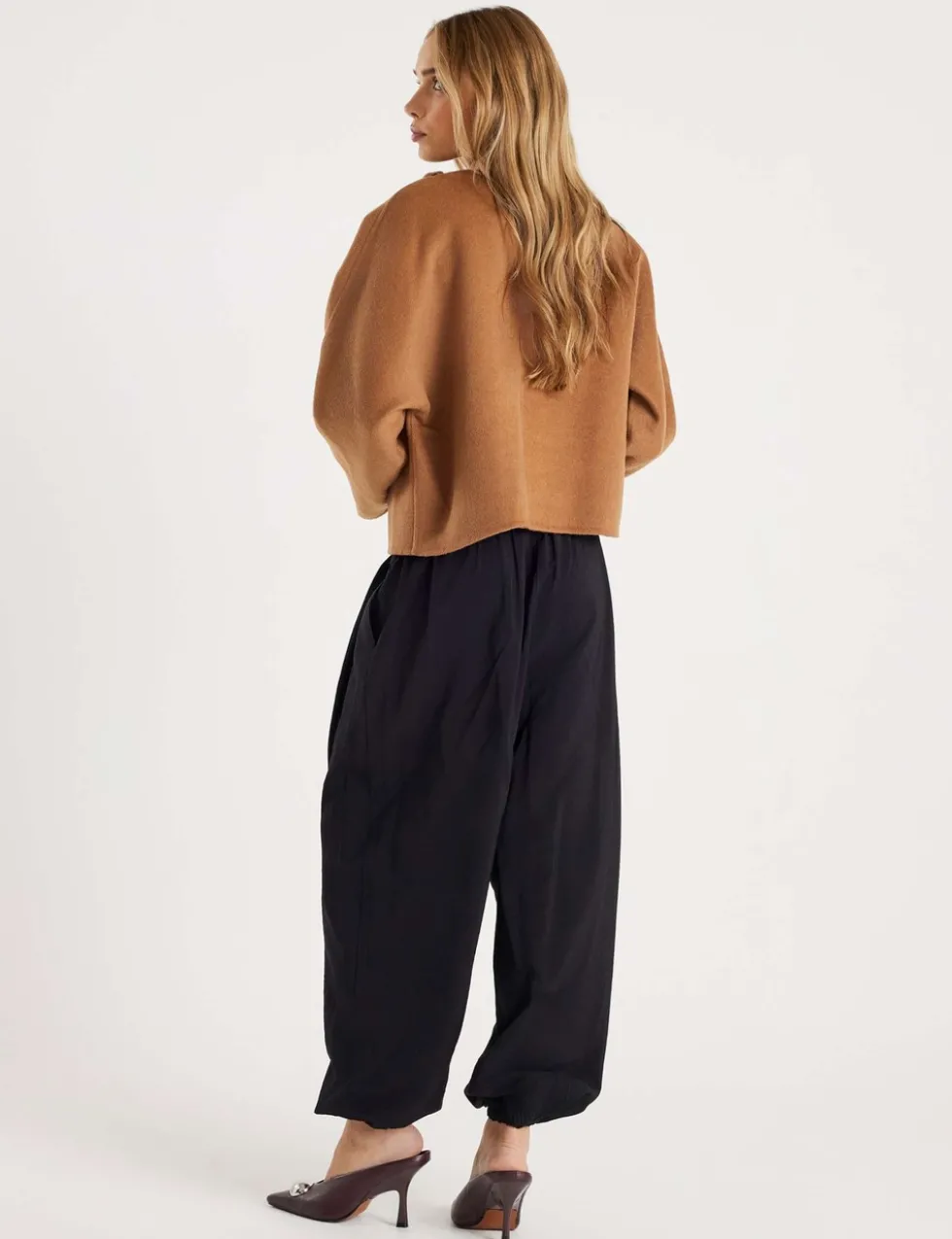Elasticated Waist Cuffed Balloon Trousers