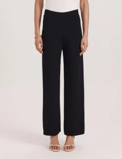 Elasticated Waist Straight Leg Trousers