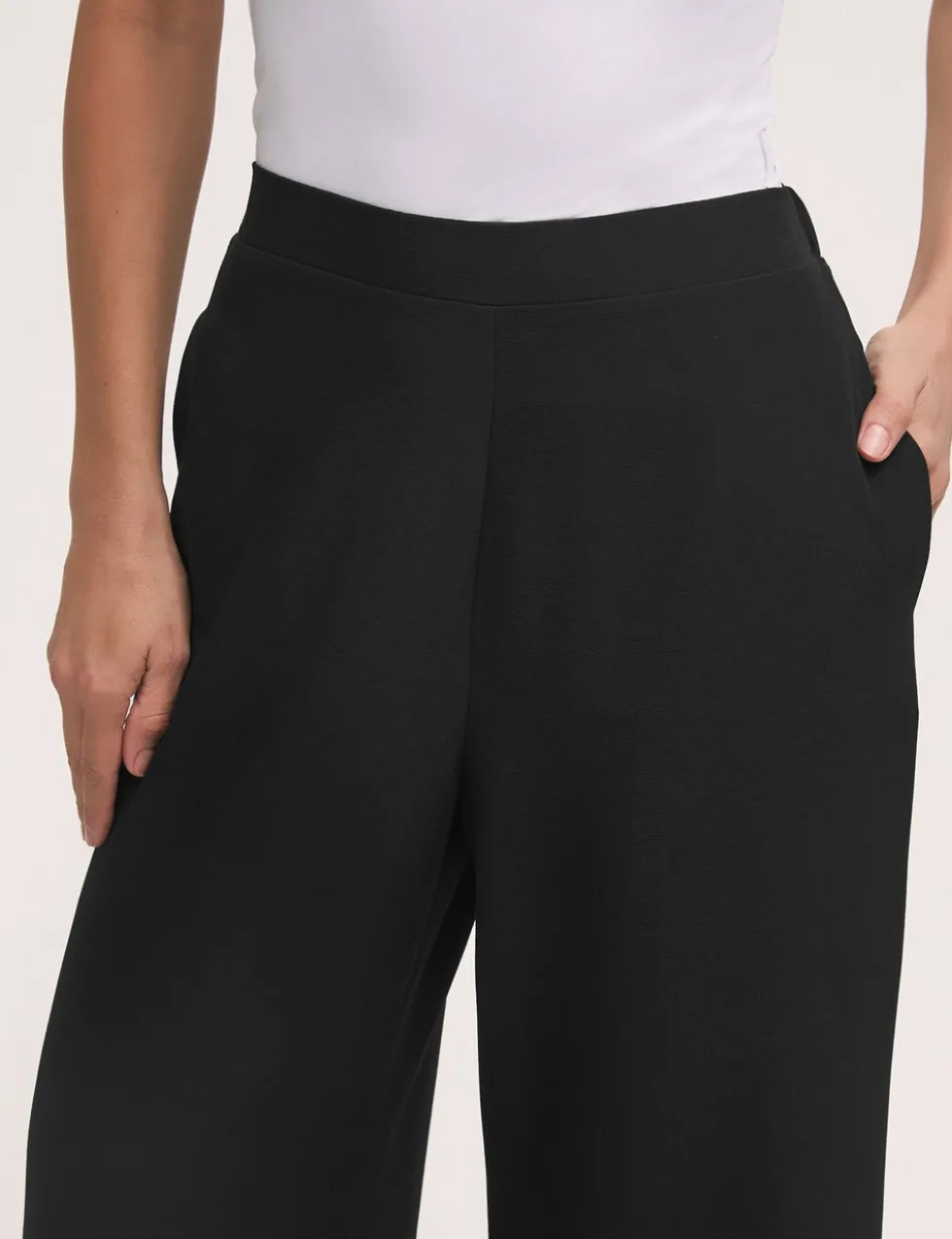 Elasticated Waist Wide Leg Trousers