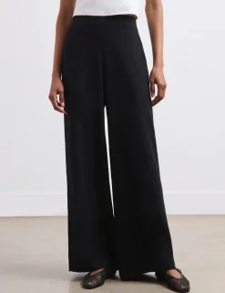 Elasticated Waist Wide Leg Trousers