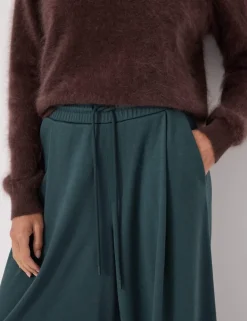 Elasticated Waist Wide Leg Trousers