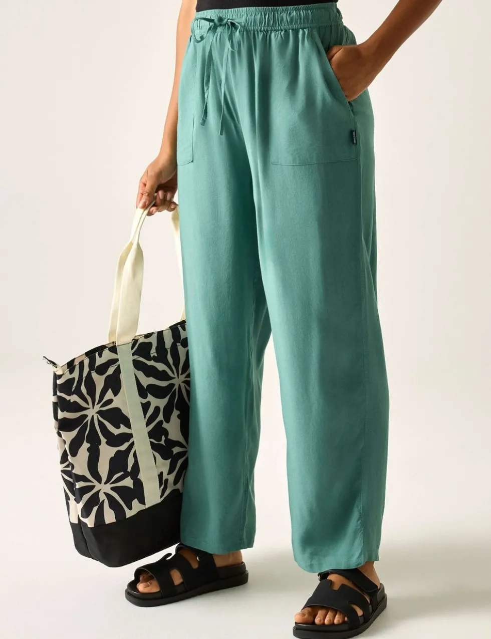 Elbrie Drawstring Straight Leg Trousers