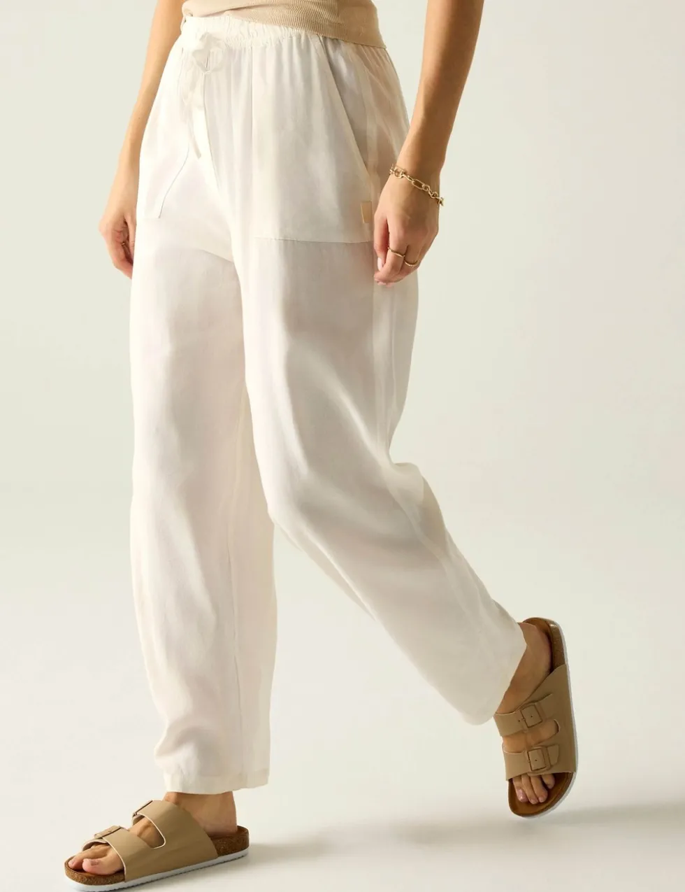 Elbrie Drawstring Straight Leg Trousers