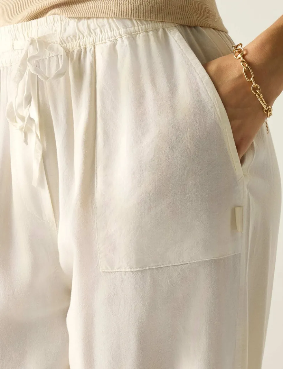 Elbrie Drawstring Straight Leg Trousers