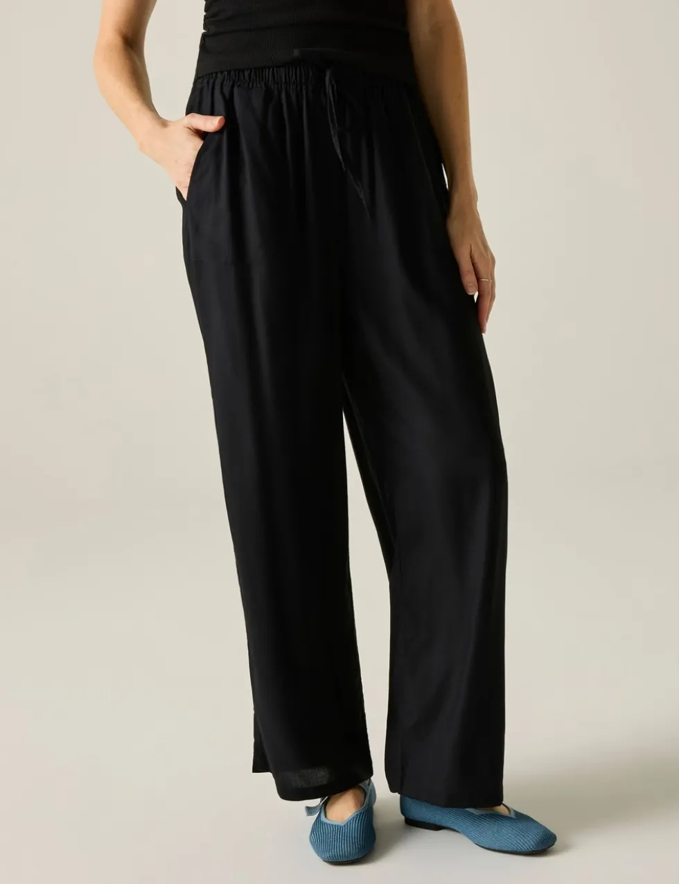 Elbrie Drawstring Straight Leg Trousers