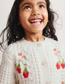 Embellished Chunky Knitted Cardigan (2-8 Yrs)