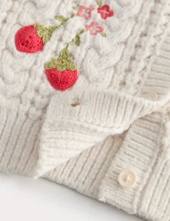 Embellished Chunky Knitted Cardigan (2-8 Yrs)