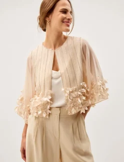 Embellished Collarless Jacket