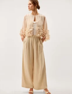 Embellished Collarless Jacket