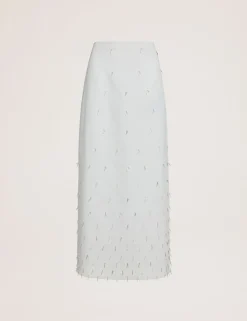 Embellished Midi A-Line Skirt