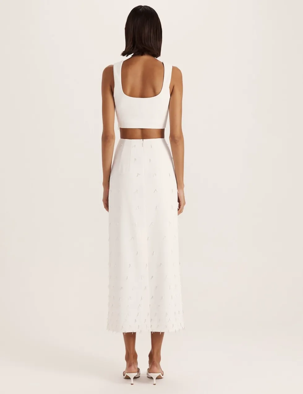 Embellished Midi A-Line Skirt